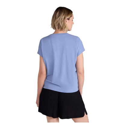 Blue - Back - Animal Womens-Ladies Aria Front Knot T-Shirt