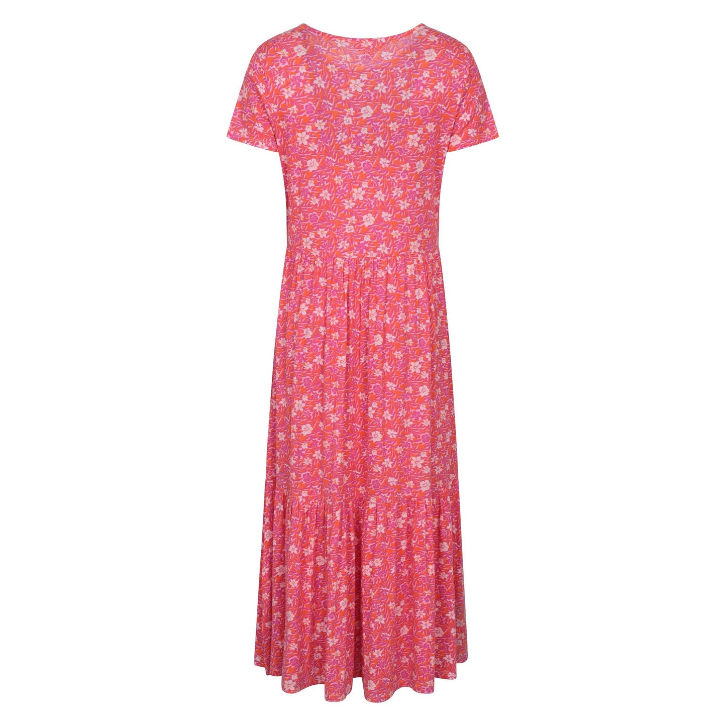 Bright Pink - Back - Mountain Warehouse Womens-Ladies Sardinia Floral Tiered Dress