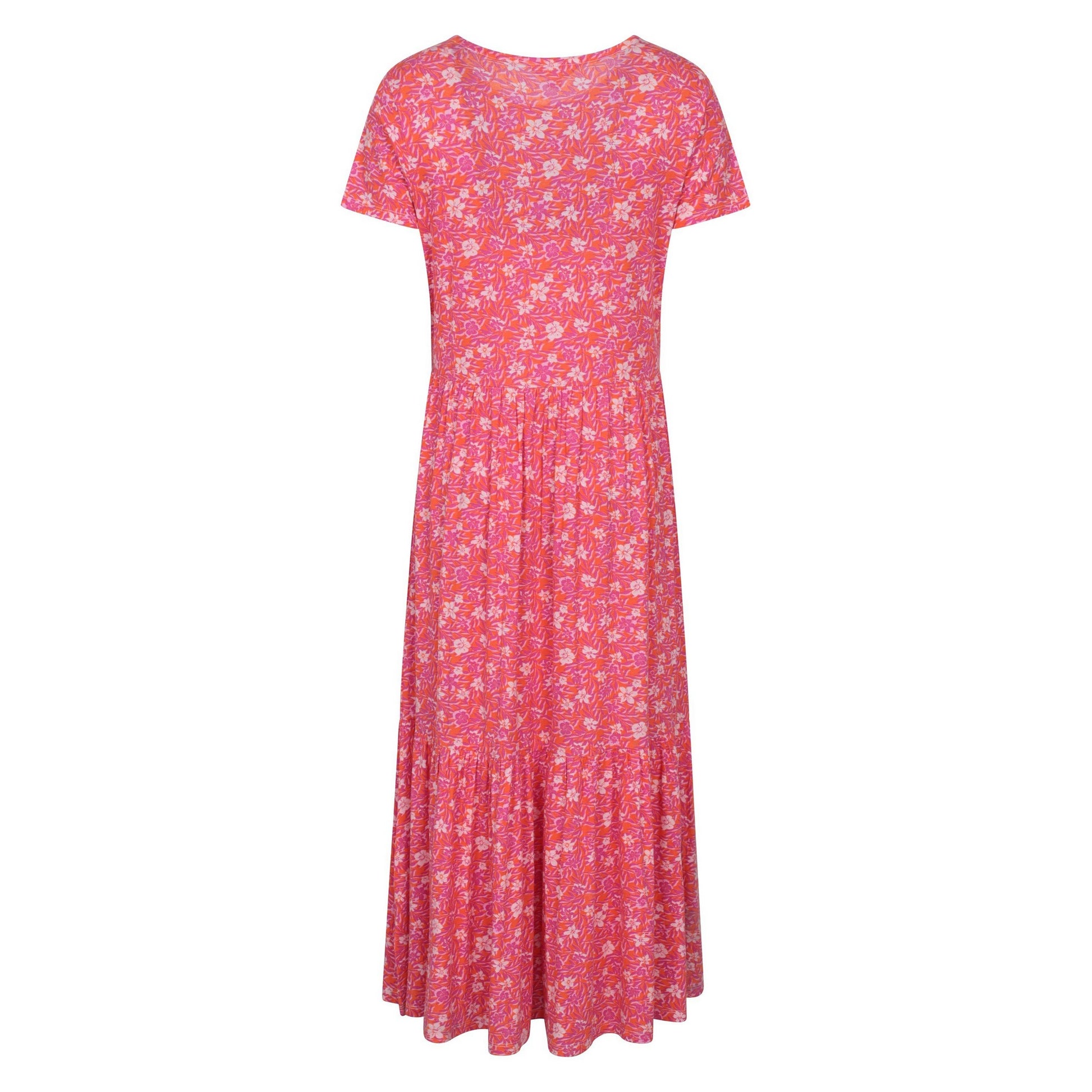 Bright Pink - Back - Mountain Warehouse Womens-Ladies Sardinia Floral Tiered Dress