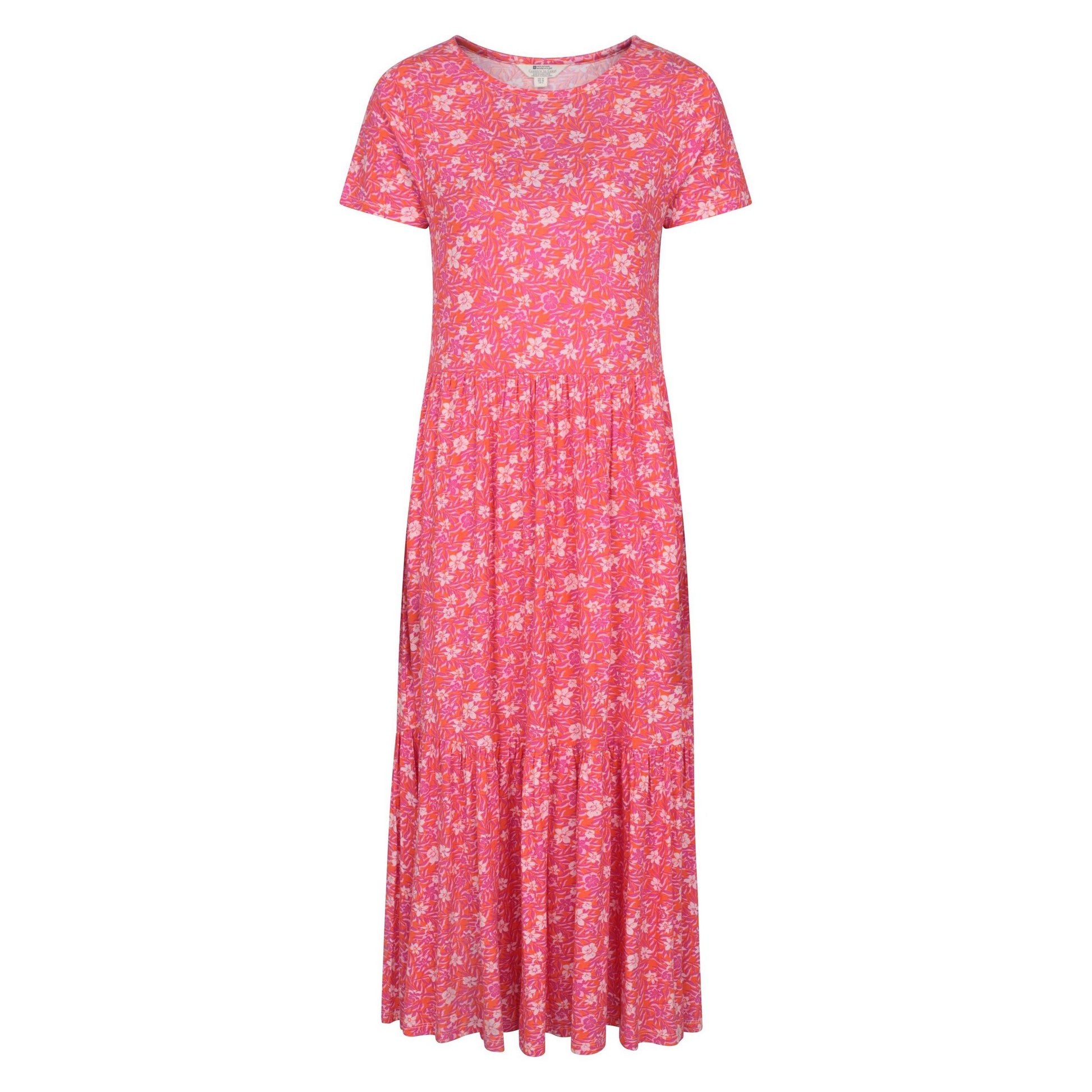 Bright Pink - Front - Mountain Warehouse Womens-Ladies Sardinia Floral Tiered Dress