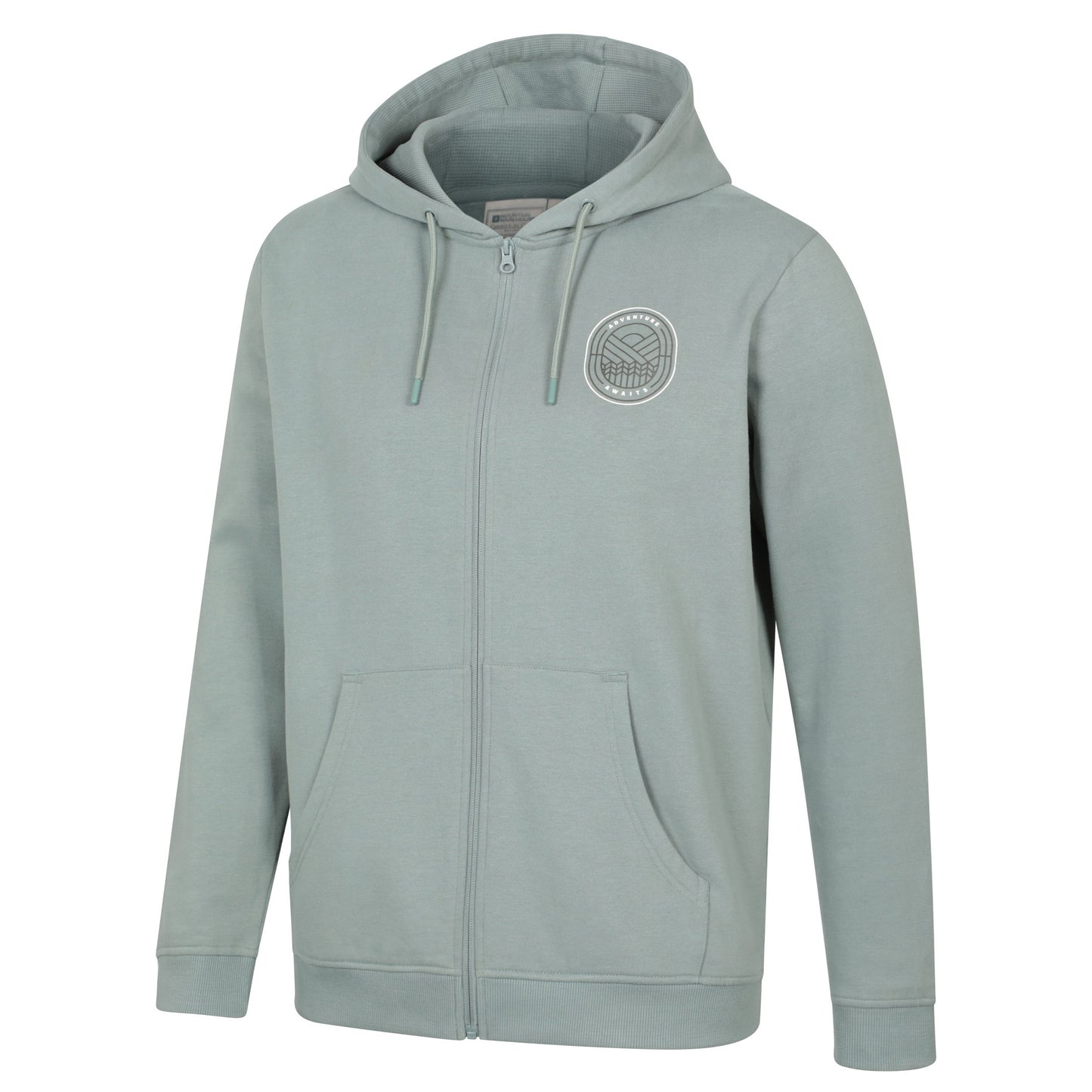 Green - Side - Mountain Warehouse Mens Adventure Awaits Full Zip Hoodie