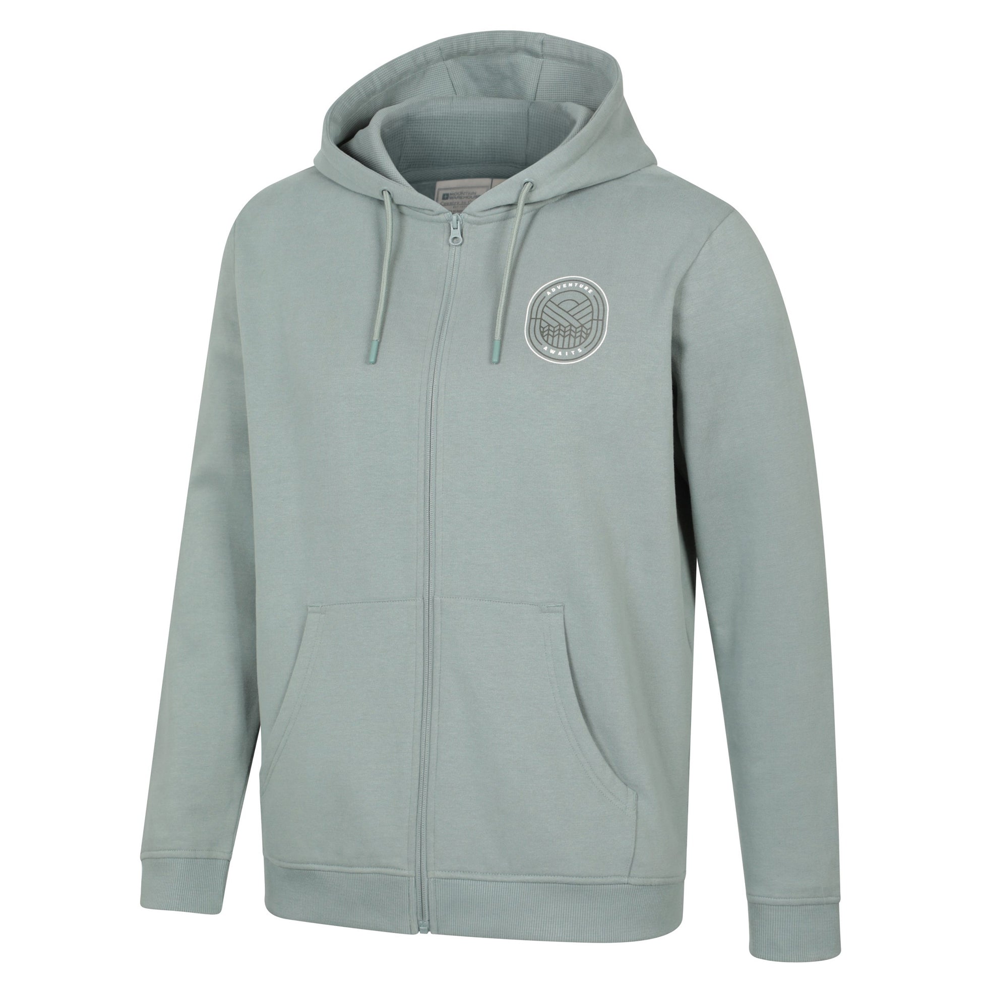 Green - Side - Mountain Warehouse Mens Adventure Awaits Full Zip Hoodie