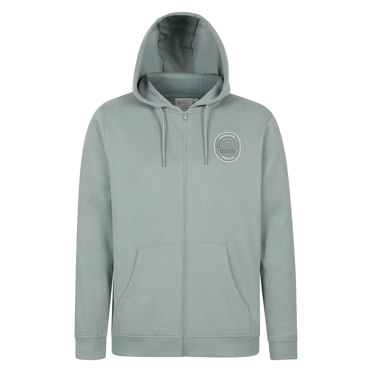 Green - Front - Mountain Warehouse Mens Adventure Awaits Full Zip Hoodie