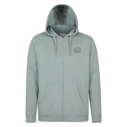 Green - Front - Mountain Warehouse Mens Adventure Awaits Full Zip Hoodie