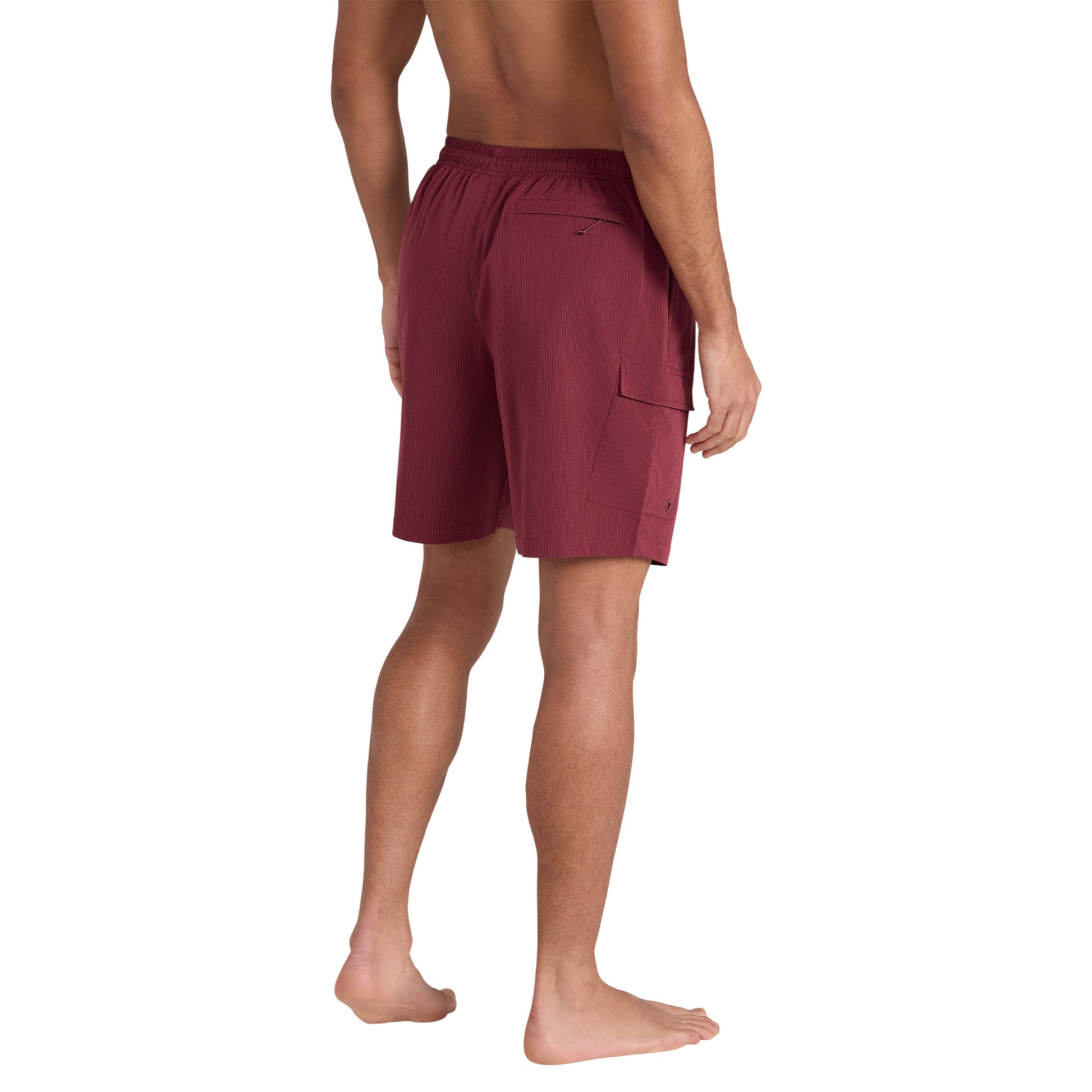 Burgundy - Back - Animal Mens Reeva Hybrid Swim Shorts