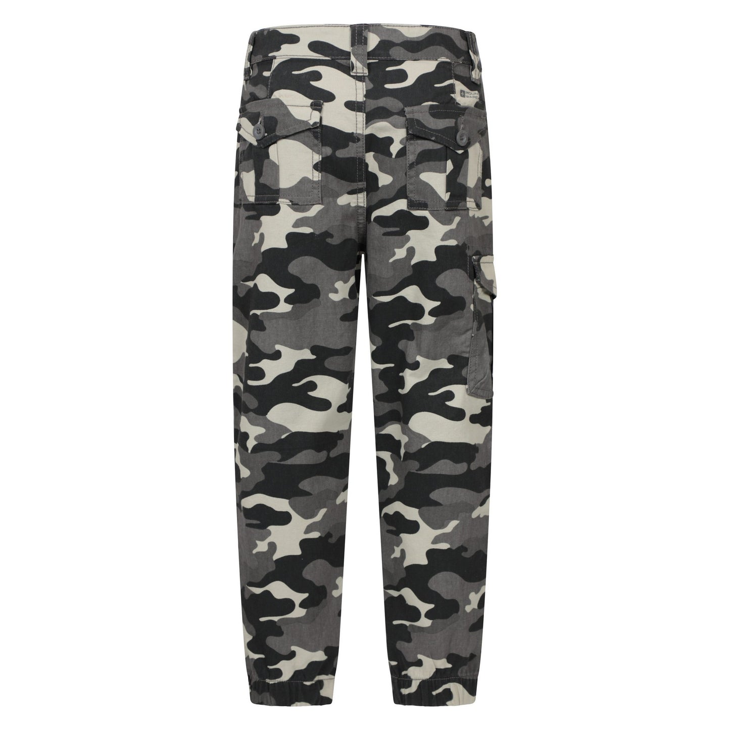 Black - Back - Mountain Warehouse Boys Camo Cargo Trousers