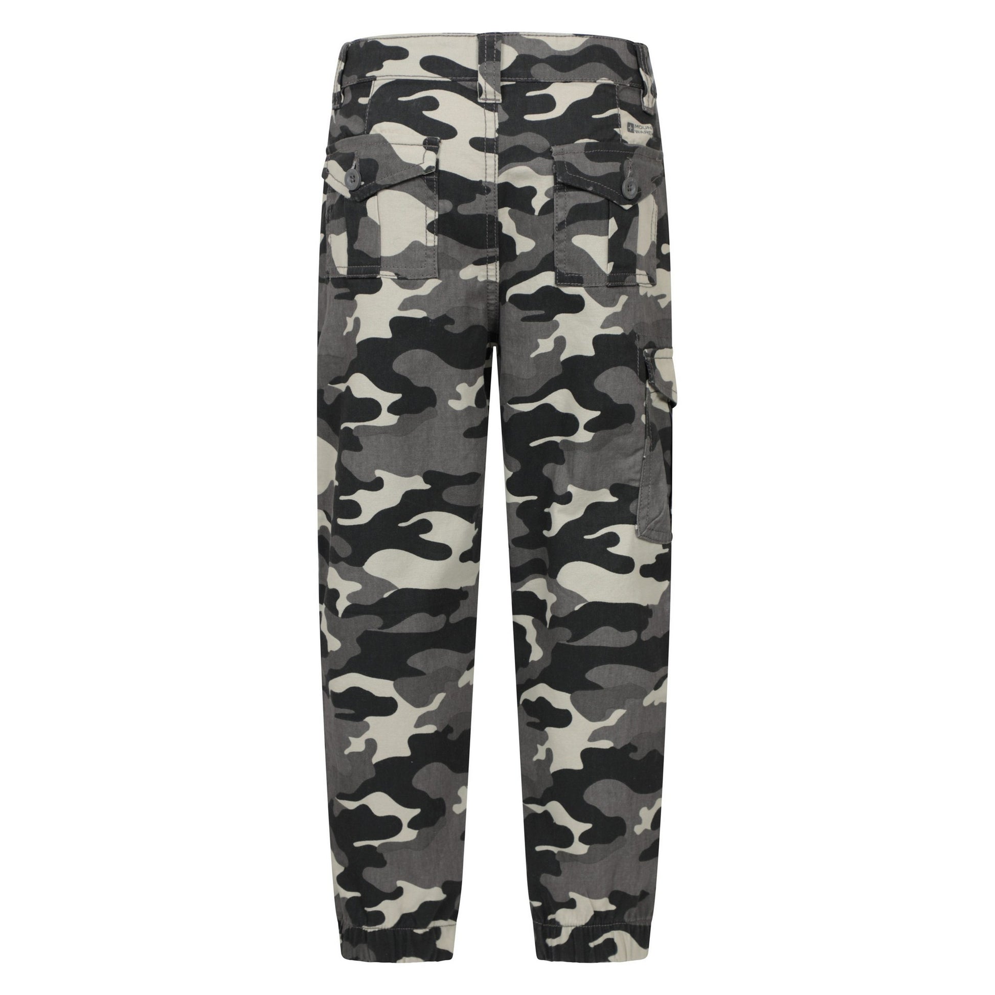 Black - Back - Mountain Warehouse Boys Camo Cargo Trousers