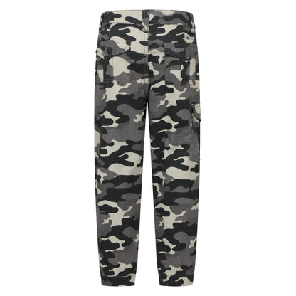 Black - Back - Mountain Warehouse Boys Camo Cargo Trousers