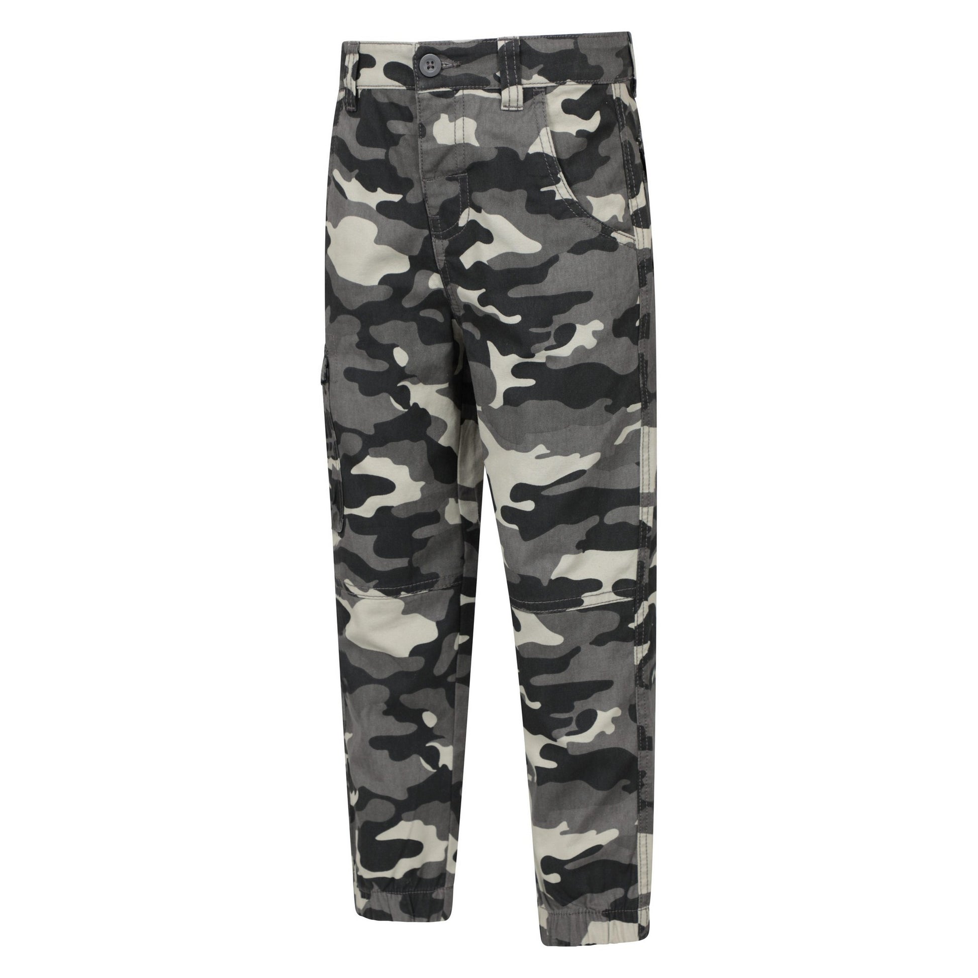 Black - Side - Mountain Warehouse Boys Camo Cargo Trousers