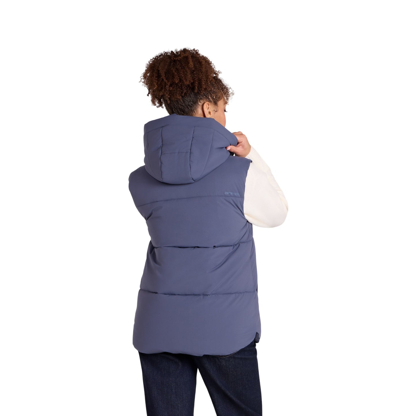 Blue - Back - Animal Womens-Ladies Oslo Padded Gilet