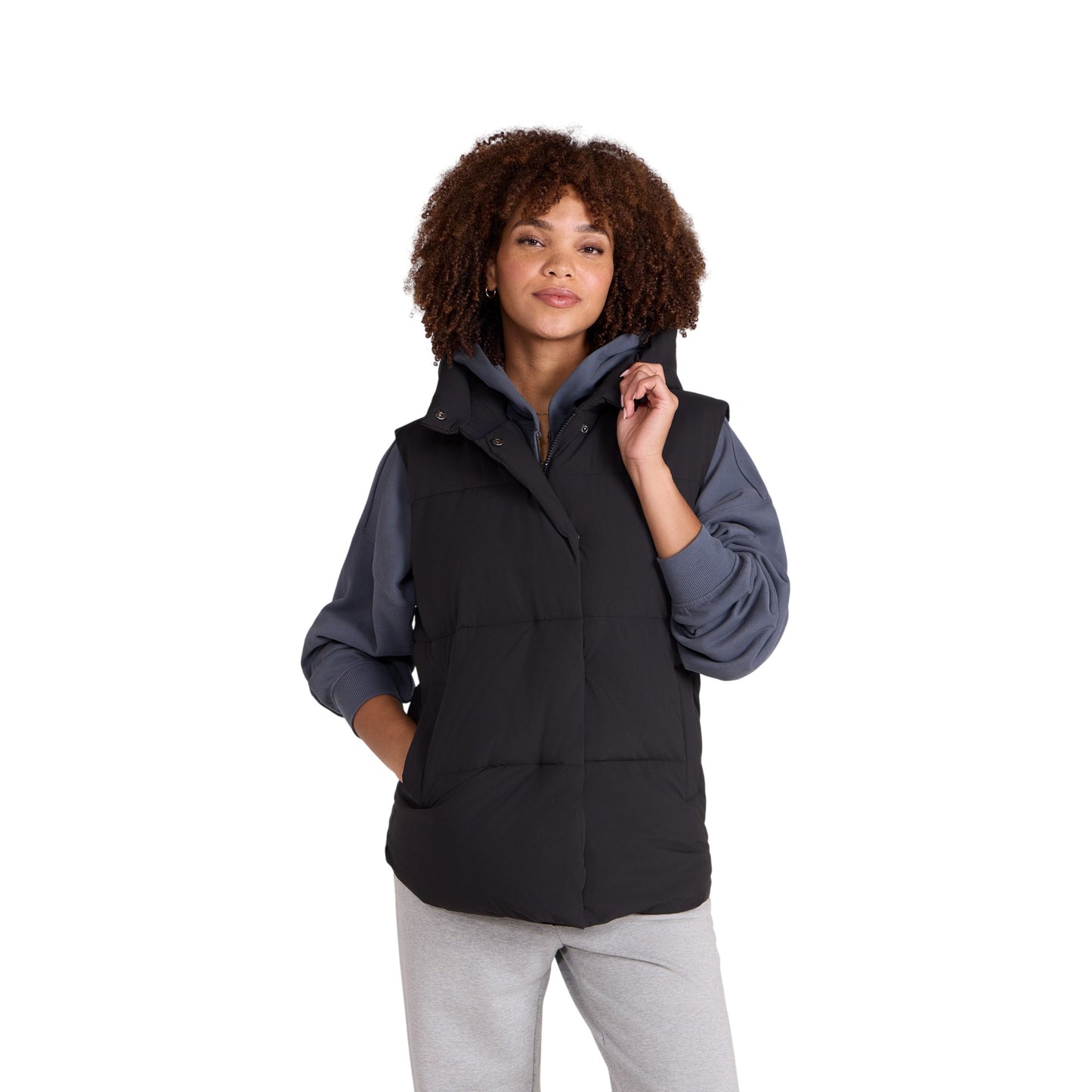 Jet Black - Front - Animal Womens-Ladies Oslo Padded Gilet