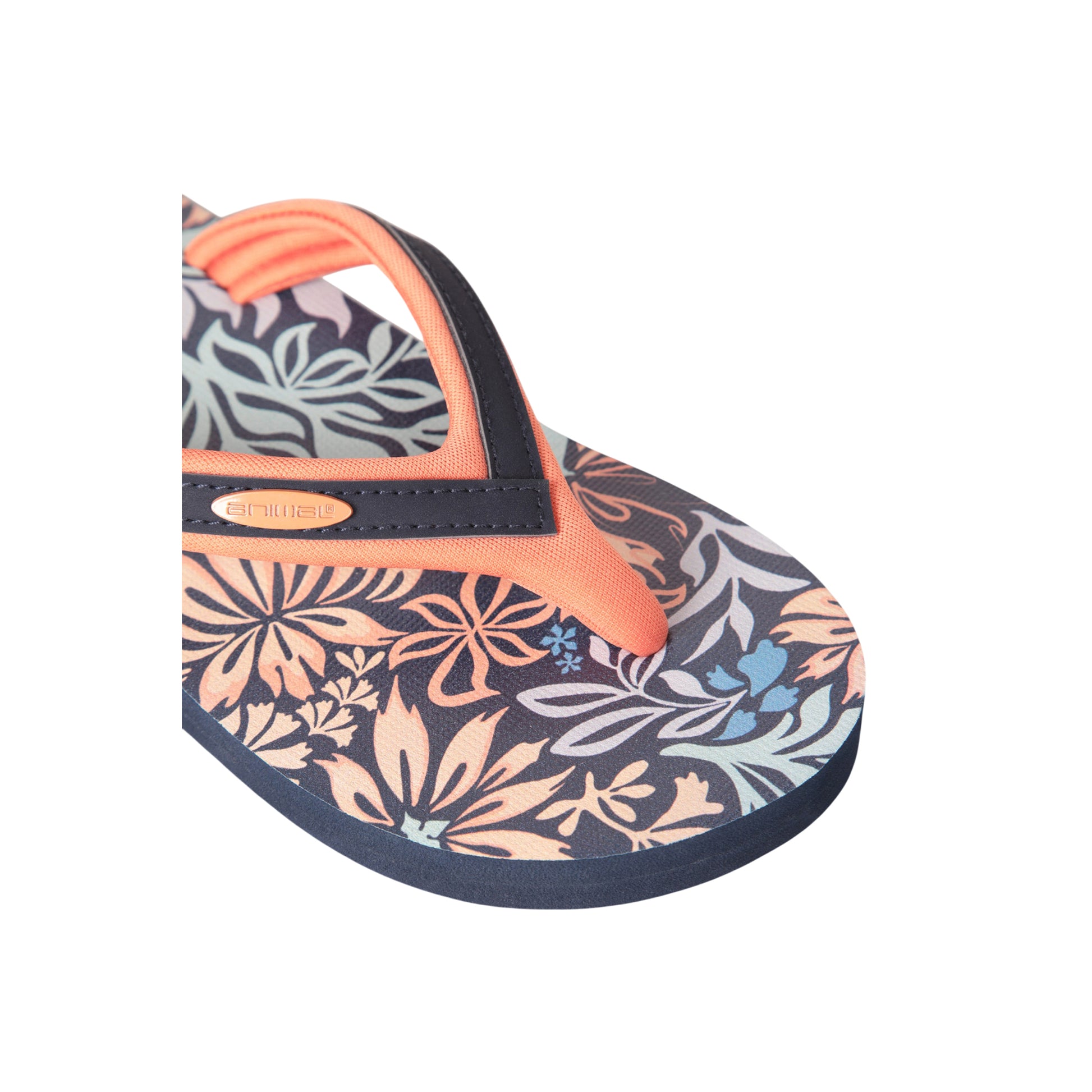 Coral - Lifestyle - Animal Childrens-Kids Swish Floral Flip Flops