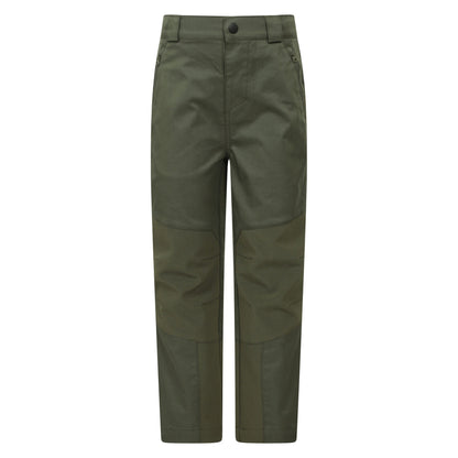 Khaki Green - Front - Mountain Warehouse Childrens-Kids Jungle Trekking Trousers