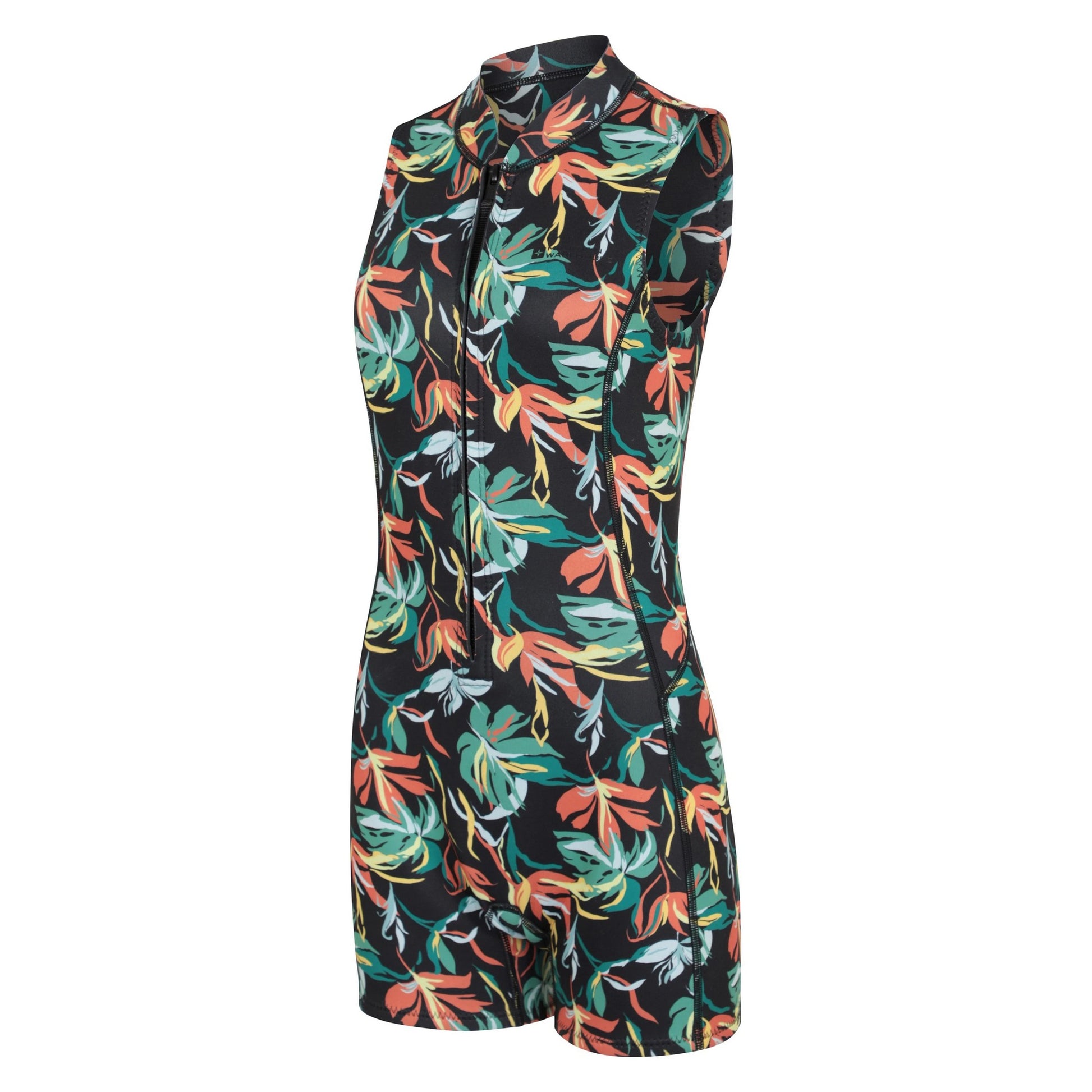 Green - Side - Mountain Warehouse Shorty Tropical Swimming Wetsuit