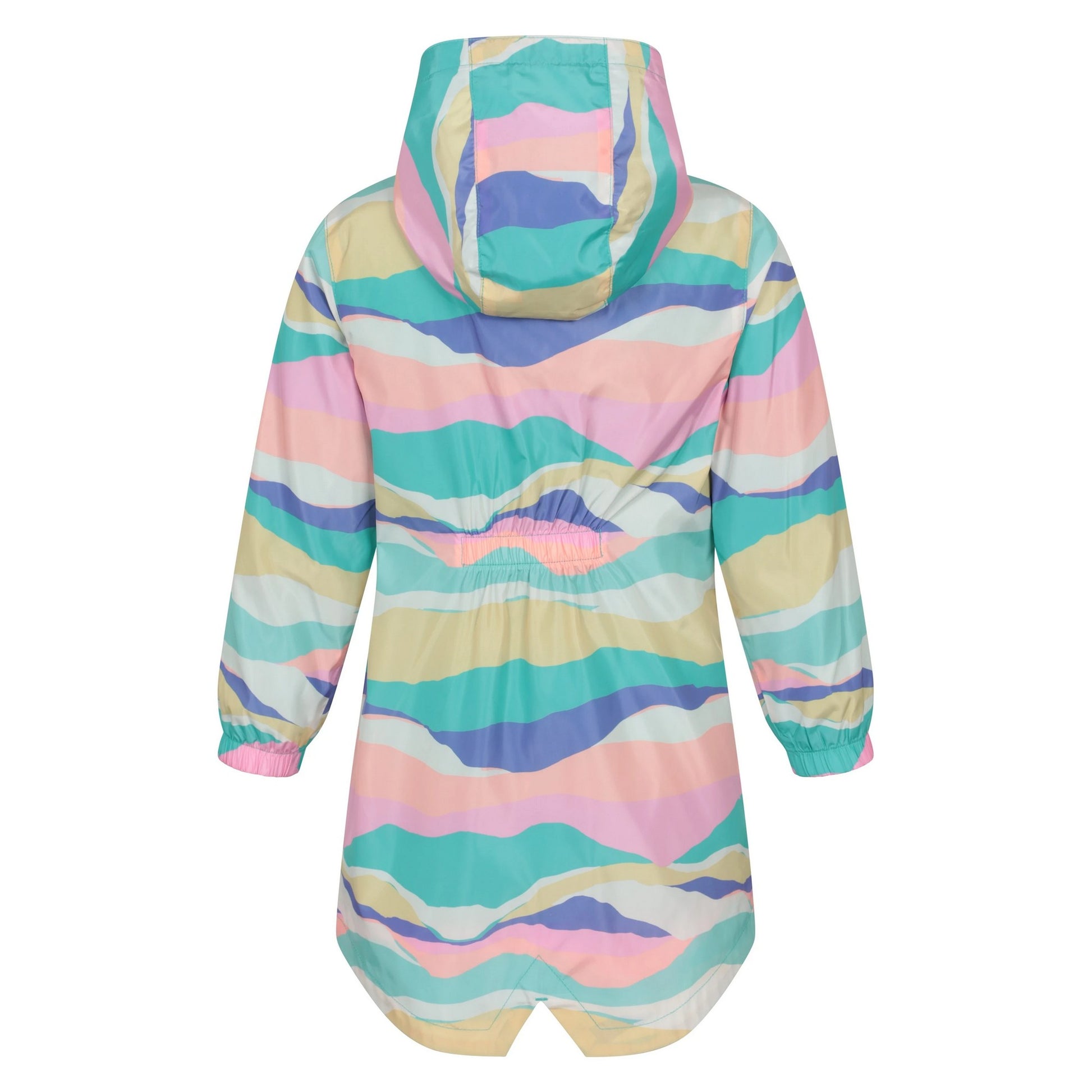 Bright Pink - Back - Mountain Warehouse Childrens-Kids Flo Contrast Water Resistant Jacket