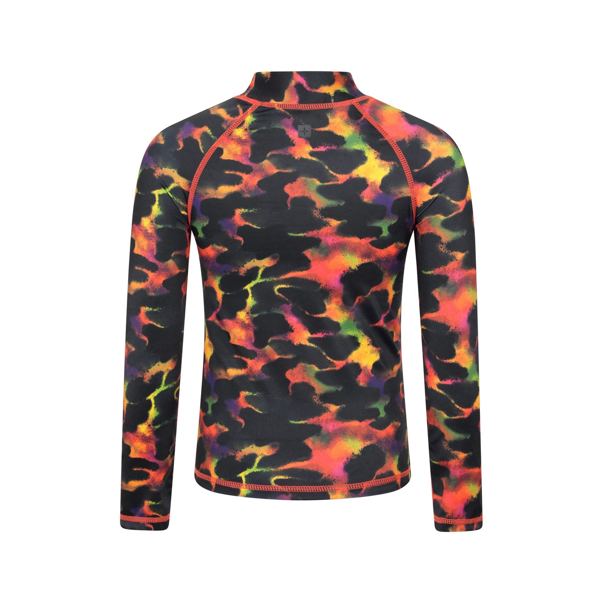Dark Red - Back - Mountain Warehouse Childrens-Kids Abstract Long-Sleeved Rash Top