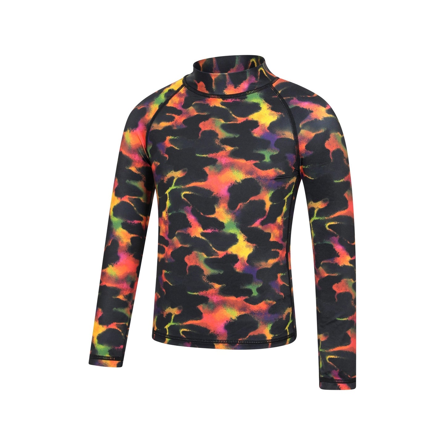 Dark Red - Pack Shot - Mountain Warehouse Childrens-Kids Abstract Long-Sleeved Rash Top