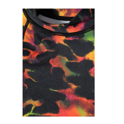 Dark Red - Close up - Mountain Warehouse Childrens-Kids Abstract Long-Sleeved Rash Top