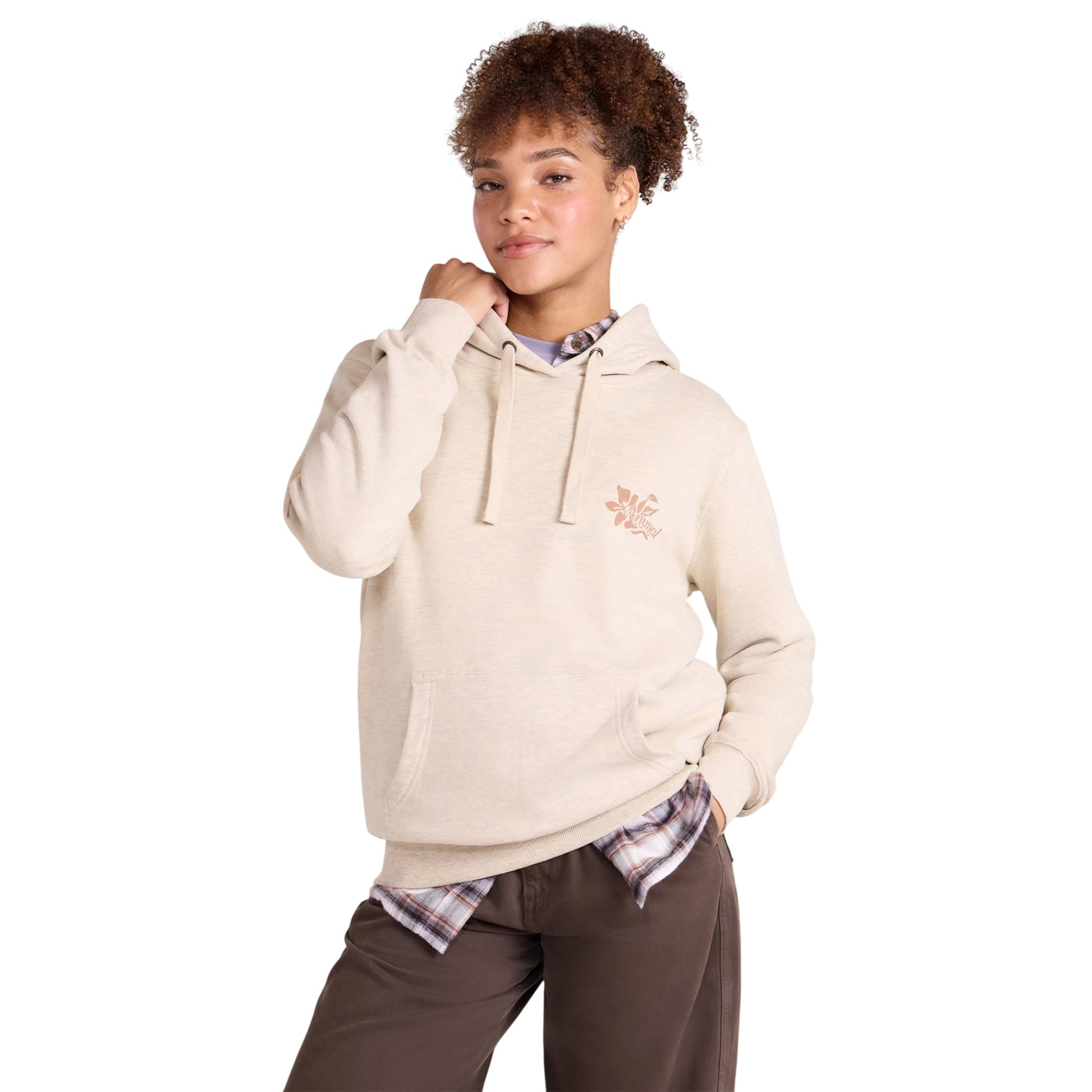Off White - Front - Animal Womens-Ladies Maya Logo Hoodie