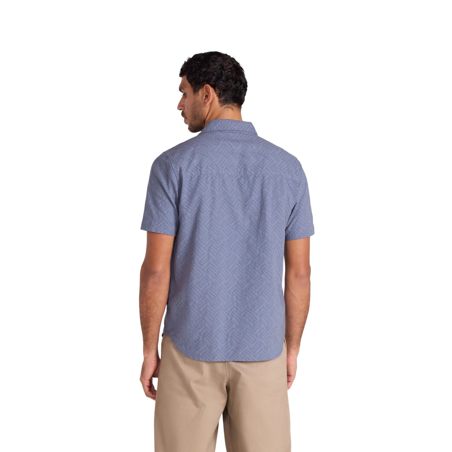 Blue - Back - Mountain Warehouse Mens Fiji Textured Shirt
