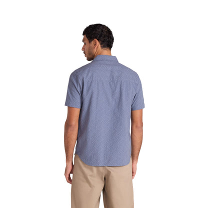 Blue - Back - Mountain Warehouse Mens Fiji Textured Shirt