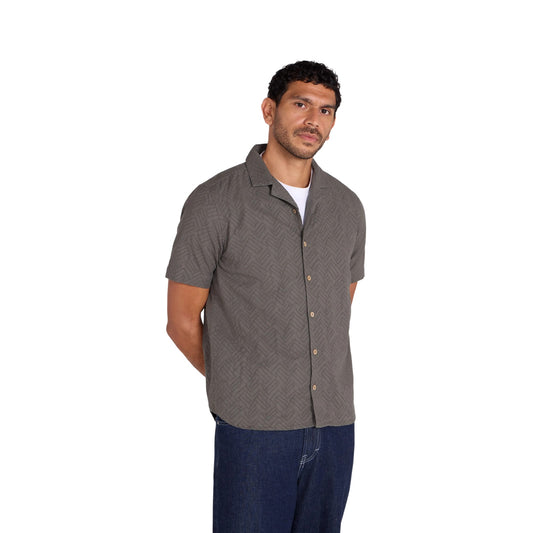 Green - Front - Mountain Warehouse Mens Fiji Textured Shirt