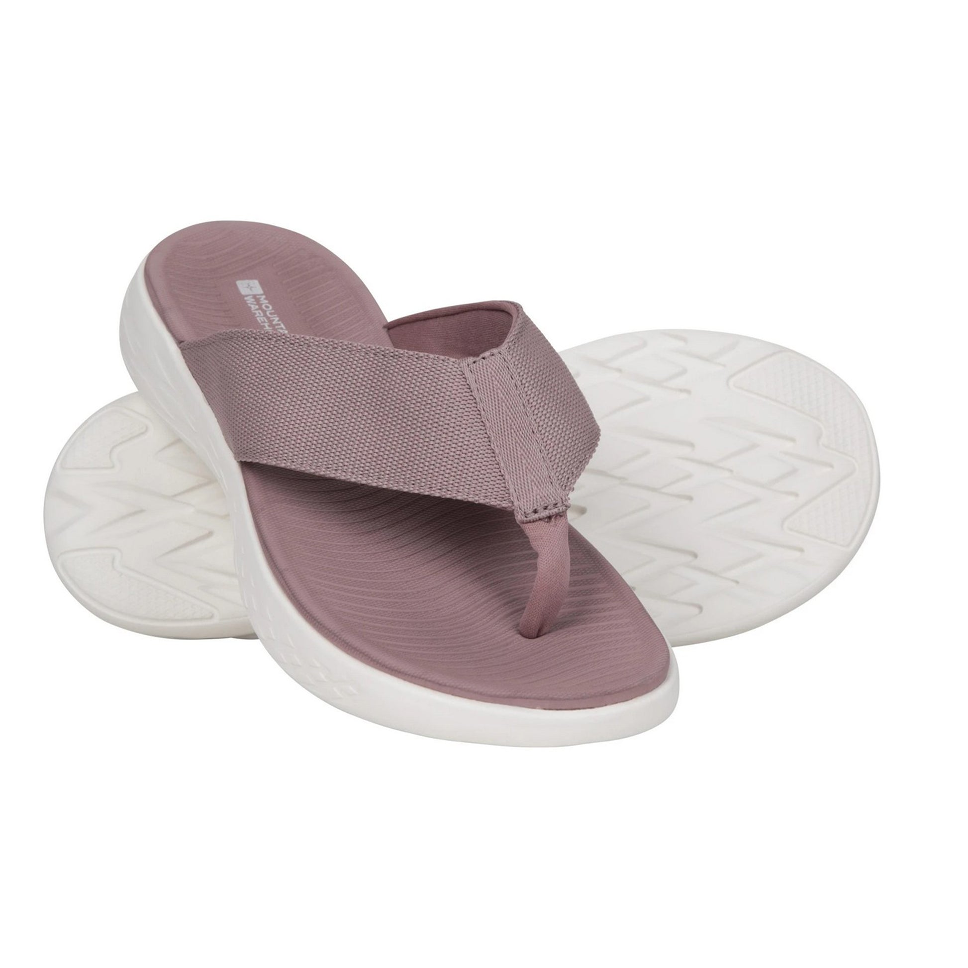 Dark Pink - Close up - Mountain Warehouse Womens-Ladies Rest Comfort Flip Flops