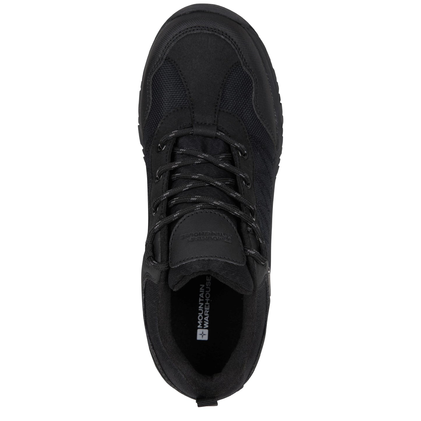 Black - Pack Shot - Mountain Warehouse Childrens-Kids Stampede Waterproof Walking Trainers