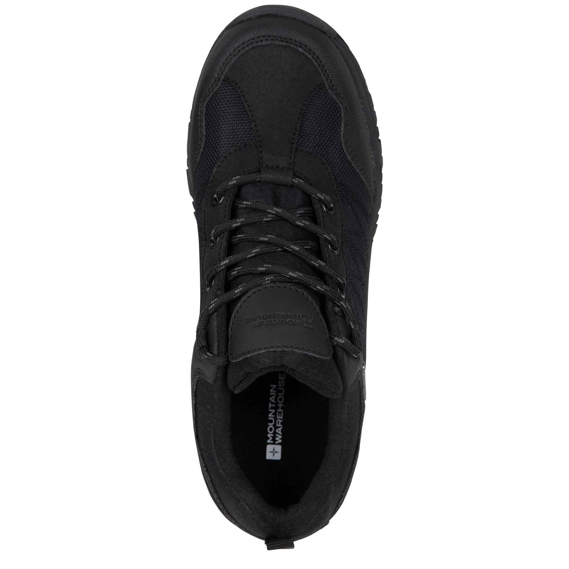 Black - Pack Shot - Mountain Warehouse Childrens-Kids Stampede Waterproof Walking Trainers