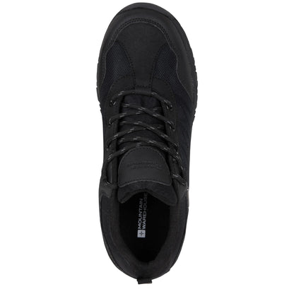 Black - Pack Shot - Mountain Warehouse Childrens-Kids Stampede Waterproof Walking Trainers