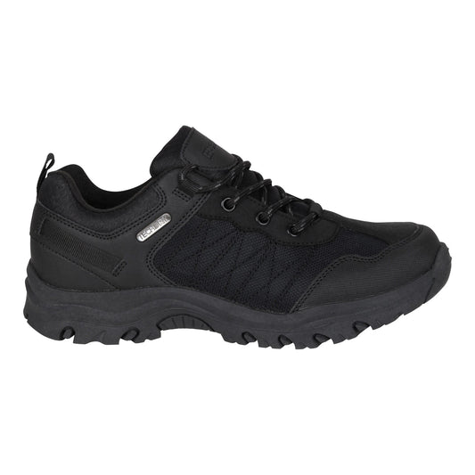 Black - Front - Mountain Warehouse Childrens-Kids Stampede Waterproof Walking Trainers