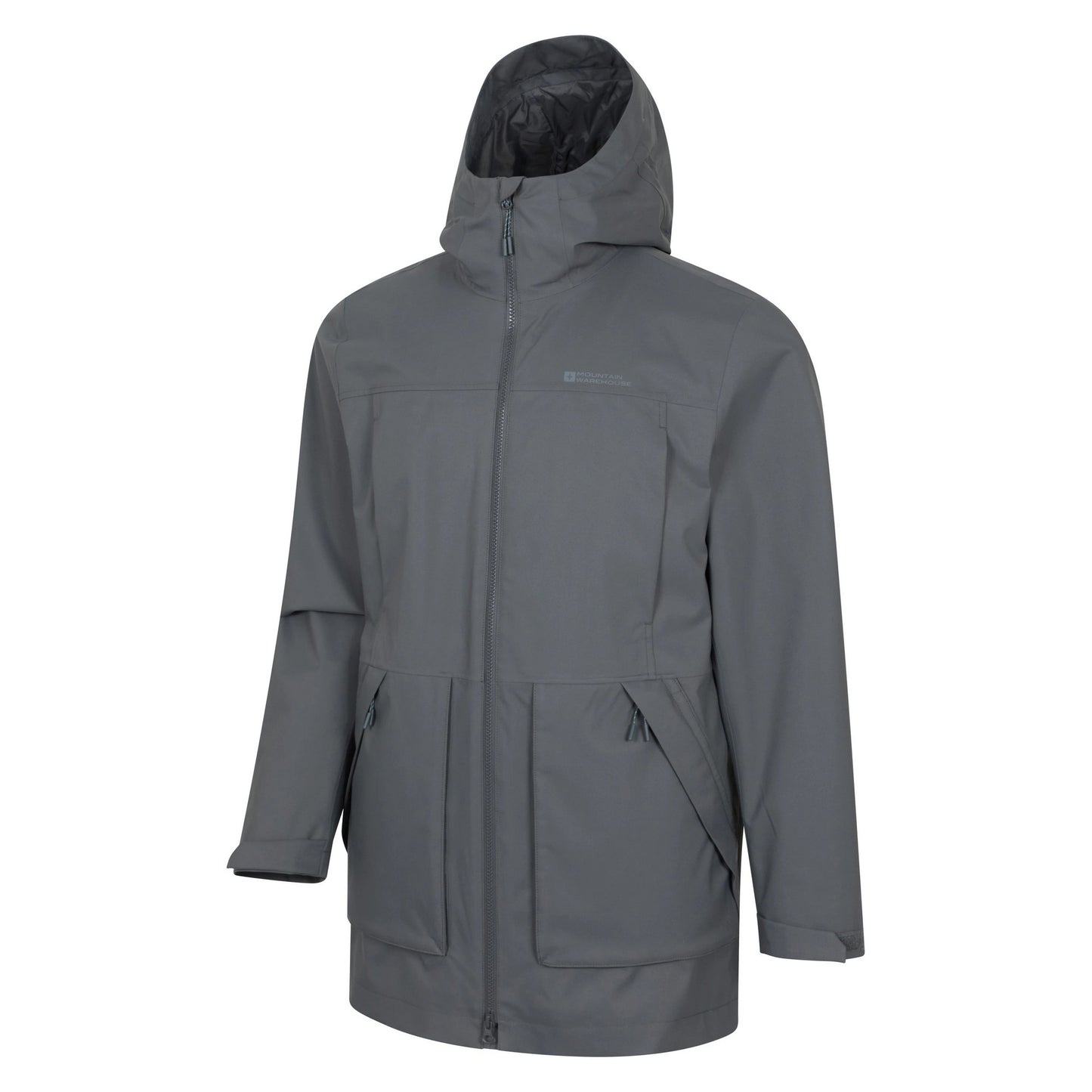 Grey - Side - Mountain Warehouse Mens Harbour Waterproof Jacket