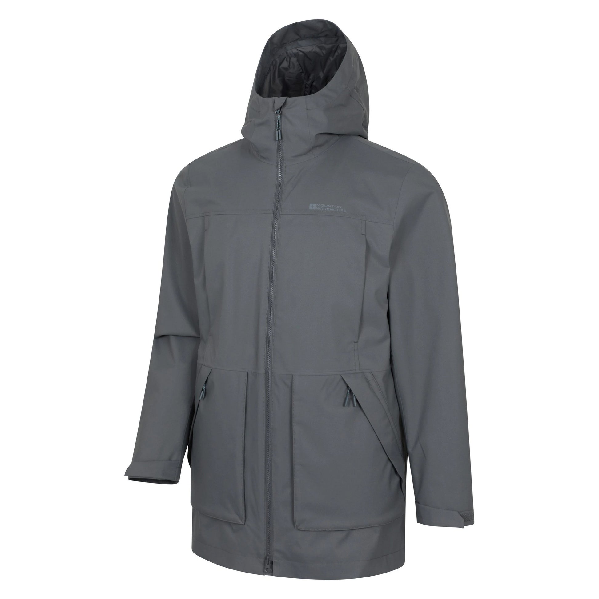 Grey - Side - Mountain Warehouse Mens Harbour Waterproof Jacket