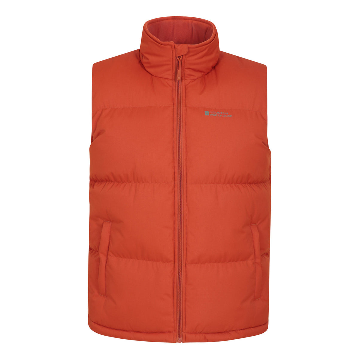 Burnt Orange - Front - Mountain Warehouse Mens Rock Padded Gilet