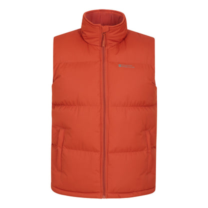 Burnt Orange - Front - Mountain Warehouse Mens Rock Padded Gilet