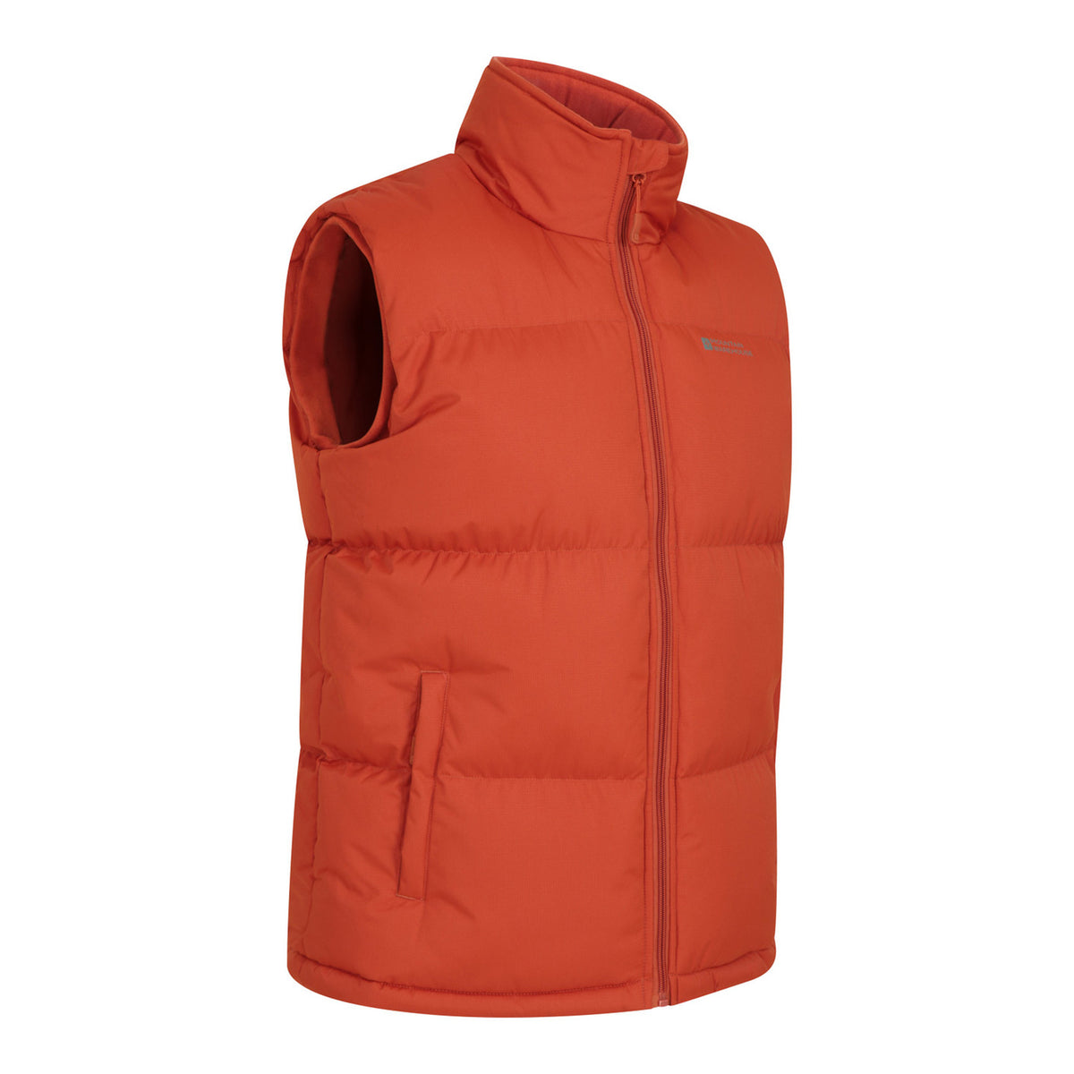 Burnt Orange - Side - Mountain Warehouse Mens Rock Padded Gilet