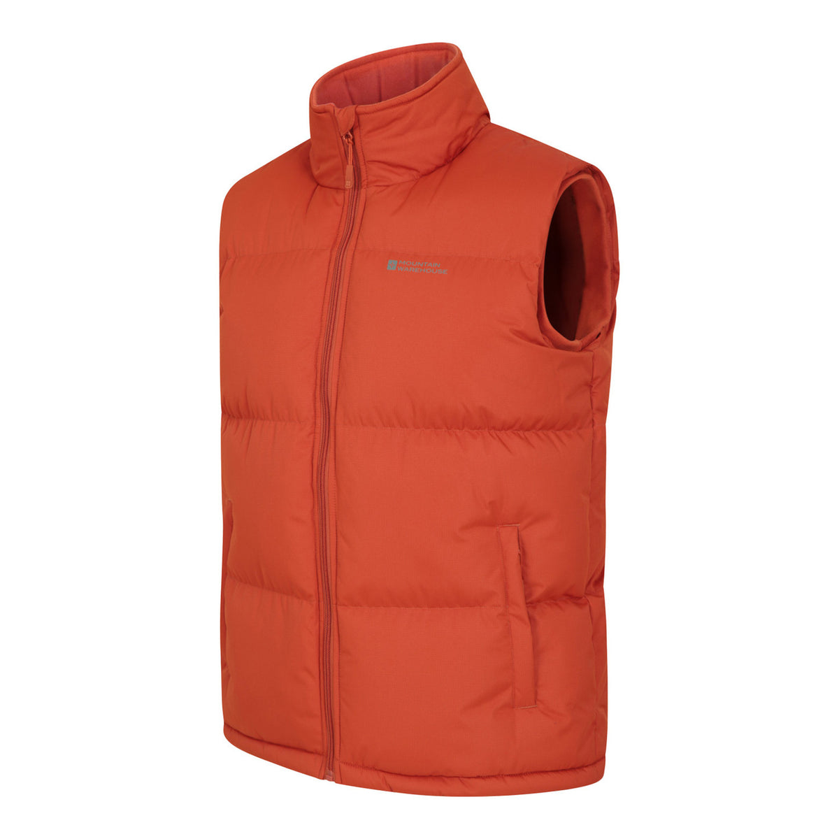 Burnt Orange - Lifestyle - Mountain Warehouse Mens Rock Padded Gilet