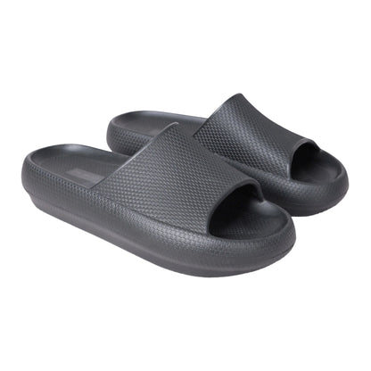 Black - Front - Animal Womens-Ladies Poolside Sliders