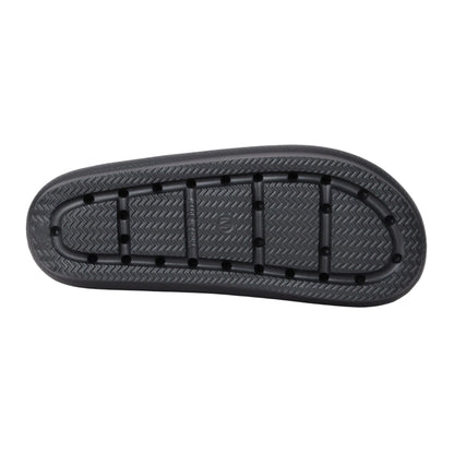 Black - Back - Animal Womens-Ladies Poolside Sliders