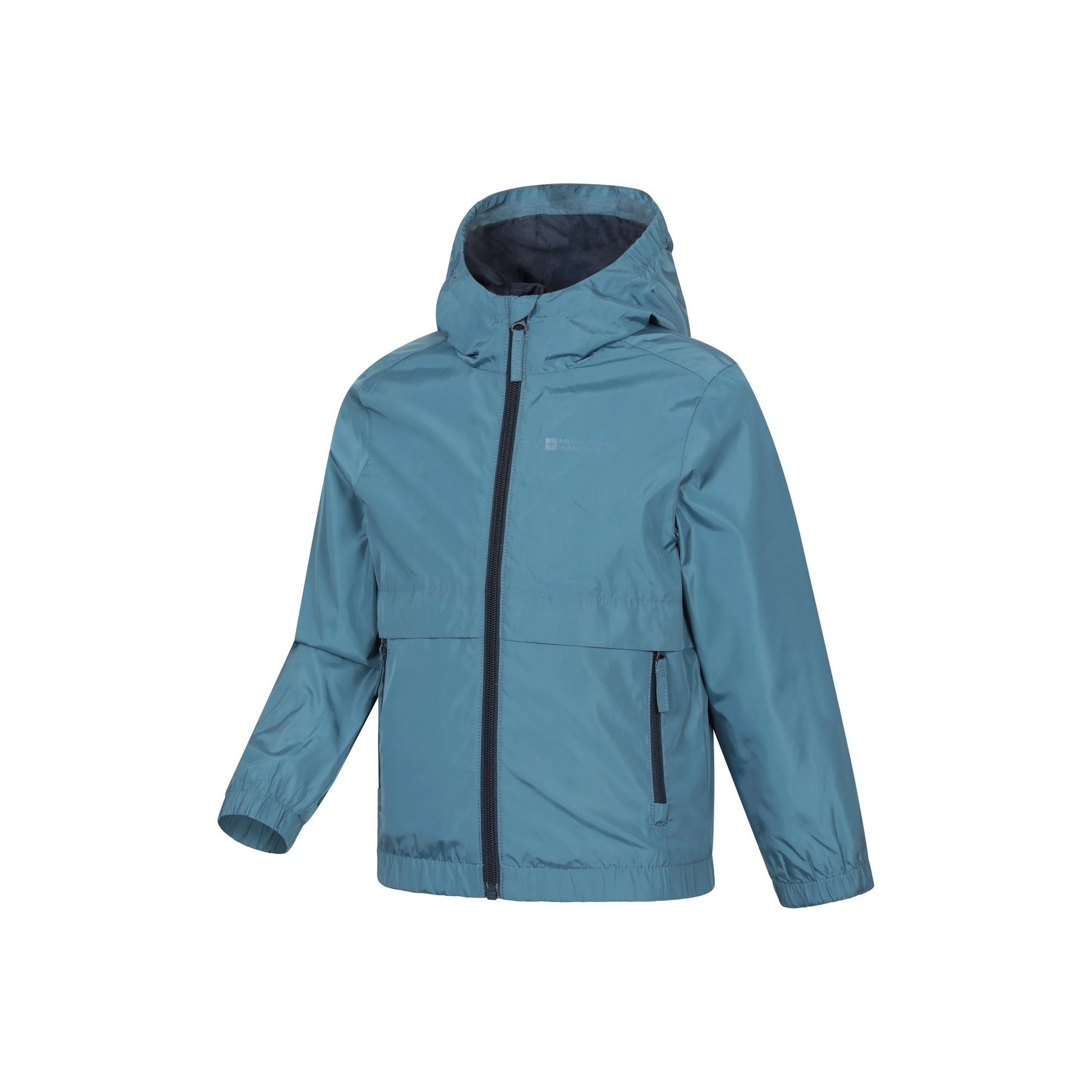 Blue - Side - Mountain Warehouse Childrens-Kids Whisper Water Resistant Jacket