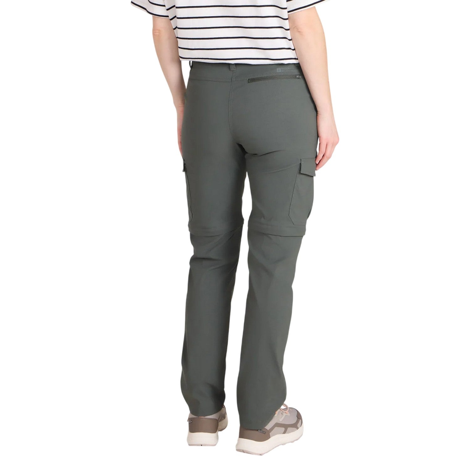 Khaki Green - Back - Mountain Warehouse Womens-Ladies Conniston Zip-Off Trousers