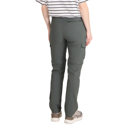 Khaki Green - Back - Mountain Warehouse Womens-Ladies Conniston Zip-Off Trousers