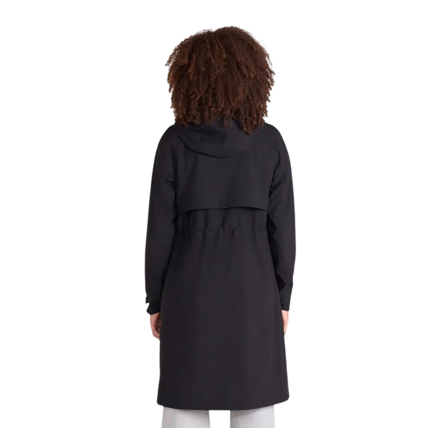 Black - Back - Animal Womens-Ladies Jade Long Length Waterproof Jacket