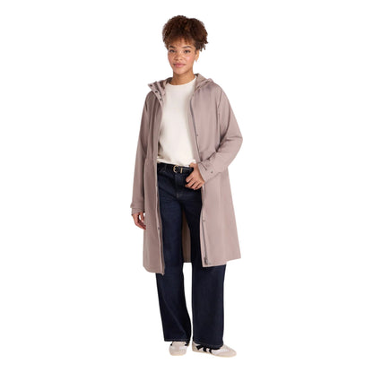 Taupe - Side - Animal Womens-Ladies Jade Long Length Waterproof Jacket