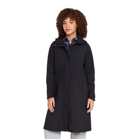 Black - Front - Animal Womens-Ladies Jade Long Length Waterproof Jacket