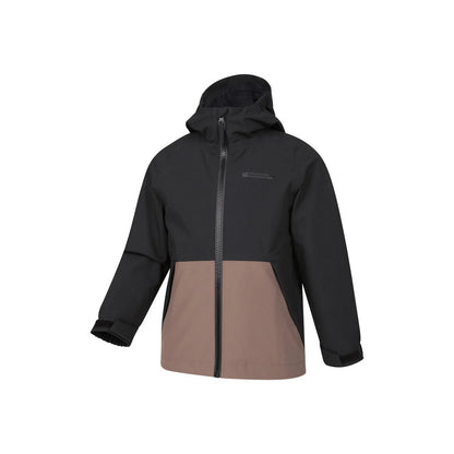Black - Side - Mountain Warehouse Childrens-Kids Rain Rover Waterproof Jacket