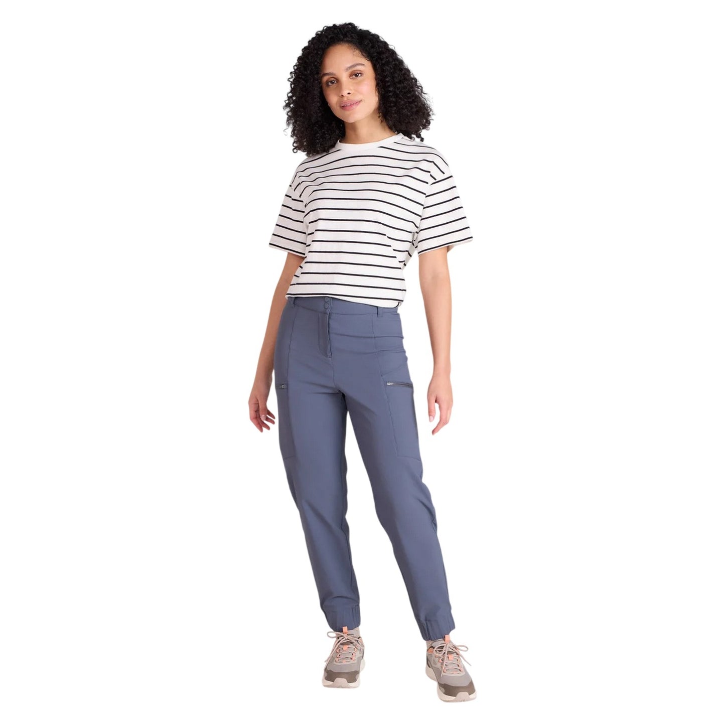 Navy - Close up - Mountain Warehouse Womens-Ladies Ridge Barrel Hiking Trousers