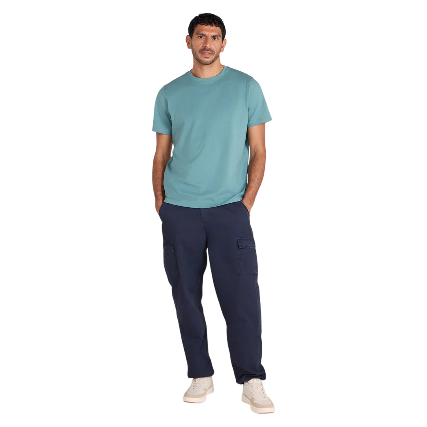 Navy - Side - Animal Mens Melbourne Cargo Trousers