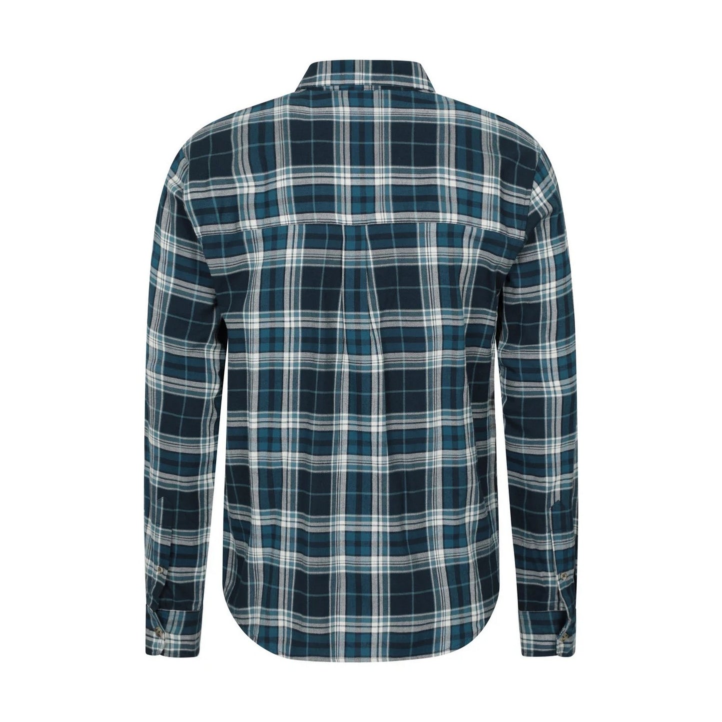 Petrol - Back - Mountain Warehouse Mens Maine Flannel Long-Sleeved Shirt