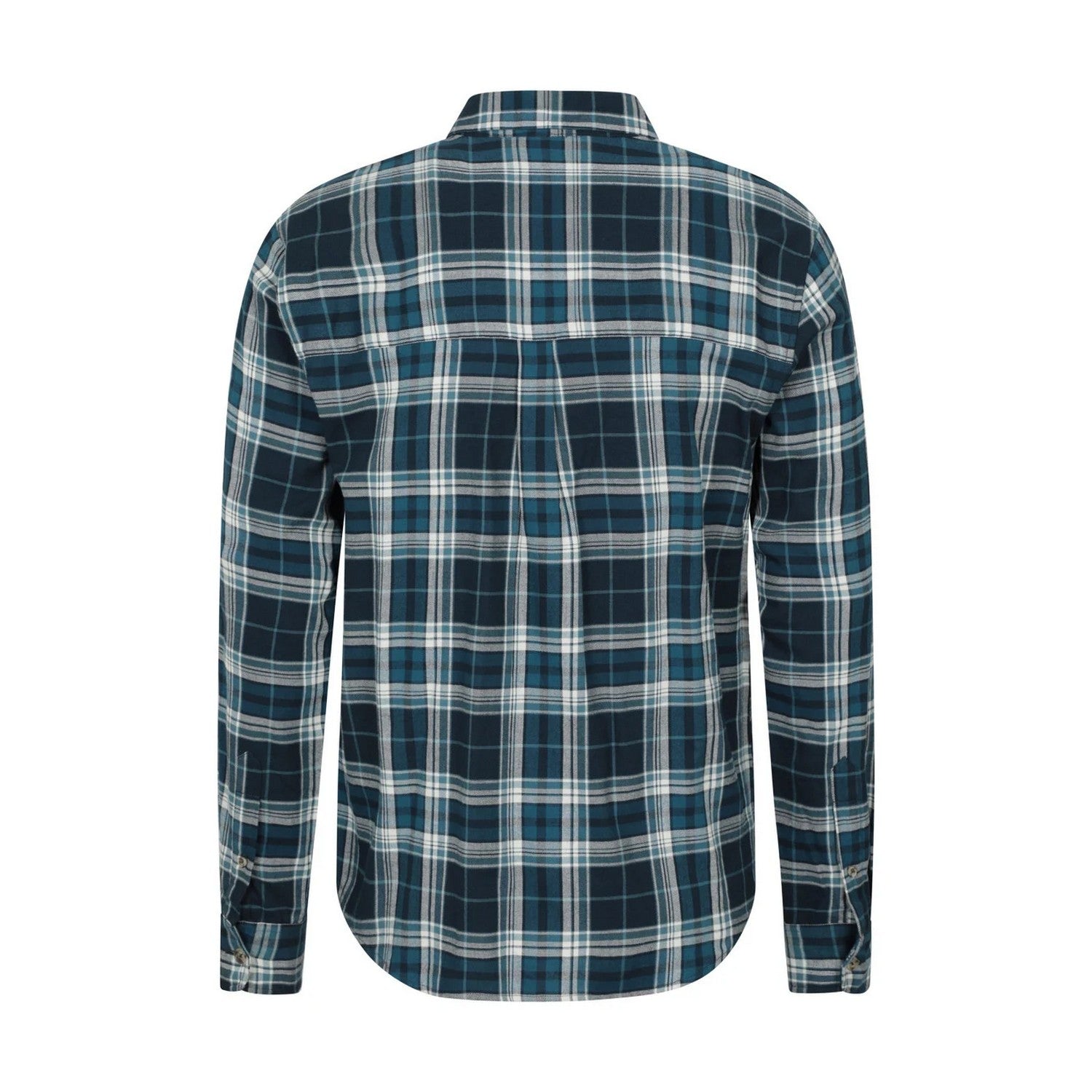 Petrol - Back - Mountain Warehouse Mens Maine Flannel Long-Sleeved Shirt